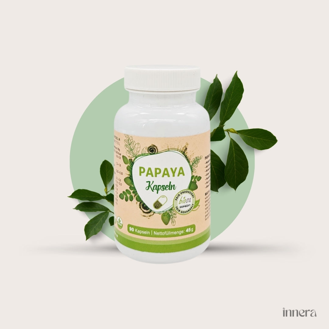 Papaya-Blattpulver Kapseln, 90 Stück